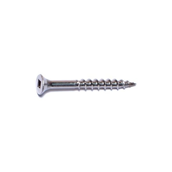 Buildright Deck Screw, #8 x 1-5/8 in, 18-8 Stainless Steel, Flat Head, Square Drive, 160 PK 08555 - main